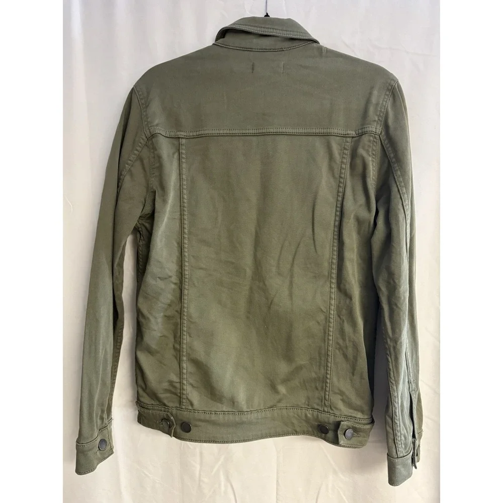 DL 1961 Green Jacket Button Up W/Stretch Sz S Men's Hipster‎ Grunge